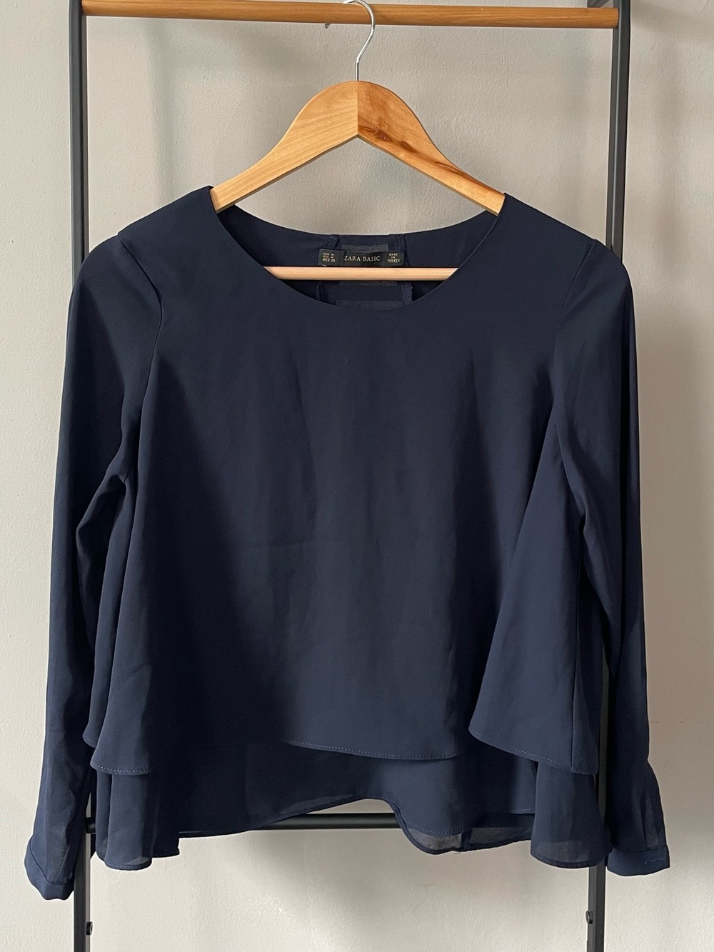 Zara Basic Navy Blouse